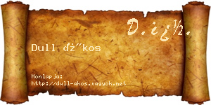 Dull Ákos névjegykártya